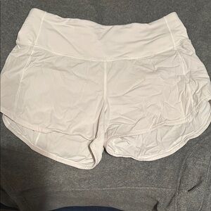 Lululemon White Athletic Shorts